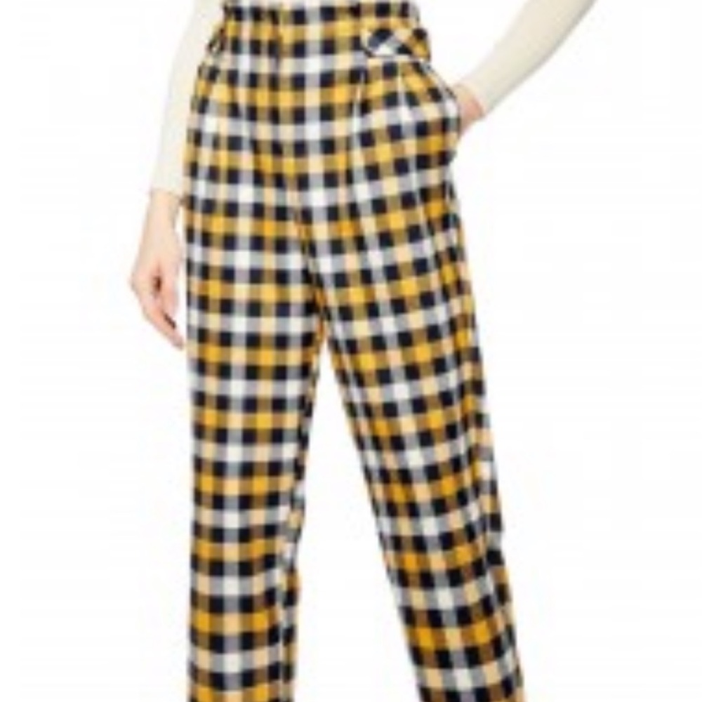 High rise pant caro yellow cute ☺️🥰